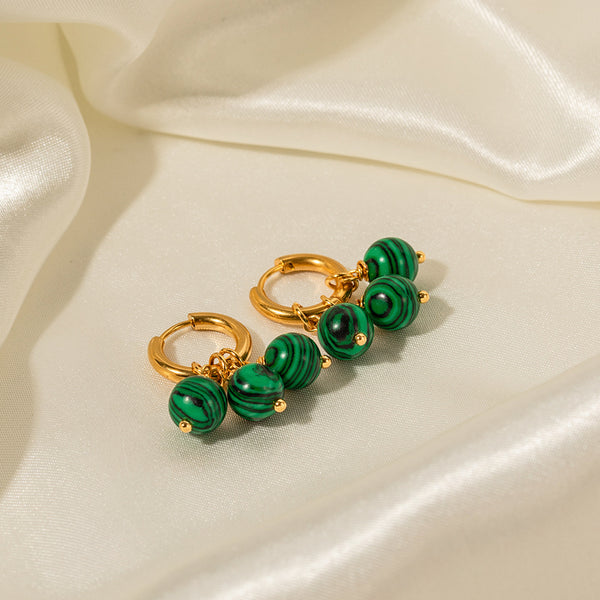 Ig Style Circle Geometric Stainless Steel 18K Gold Plated Earrings