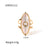 Women Ig Style Pearl Geometric Stainless Steel 18K Gold Plated Rings