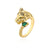Women Circle Geometric Copper Inlay Rings