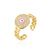 Ig Style Women Geometric Copper Inlay Rings