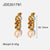 Ig Style Pearl Geometric Stainless Steel 18K Gold Plated Earrings