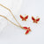 Ig Style Dragonfly Butterfly Insect Stainless Steel Electroplating Jewelry Sets