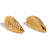 Fashion Ellipse Geometric Stainless Steel 18K Gold Plated Stud Earrings