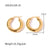 Ig Style Circle Geometric Stainless Steel 18K Gold Plated Earrings