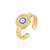 Ig Style Women Geometric Copper Inlay Rings