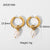 Ig Style Pearl Geometric Stainless Steel 18K Gold Plated Earrings