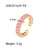Women Ig Style Geometric Stainless Steel 18K Gold Plated Rings